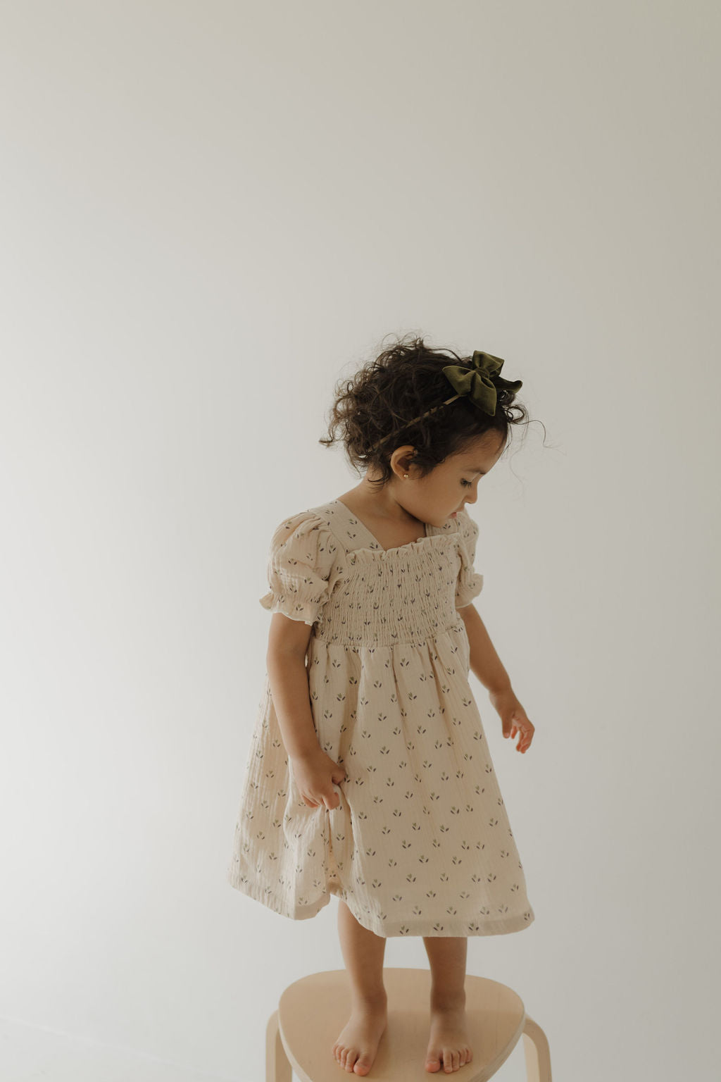 GREEN SKIRT OR DRESS IN MUSLIN, CHILD