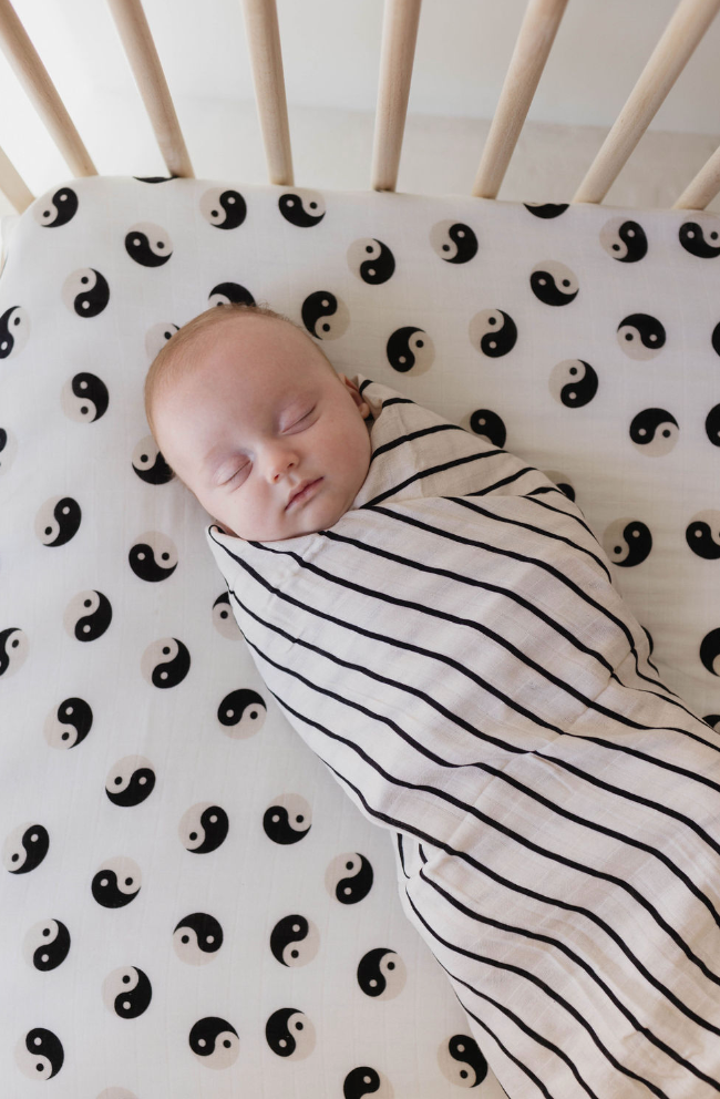 Black and white sales polka dot crib bedding