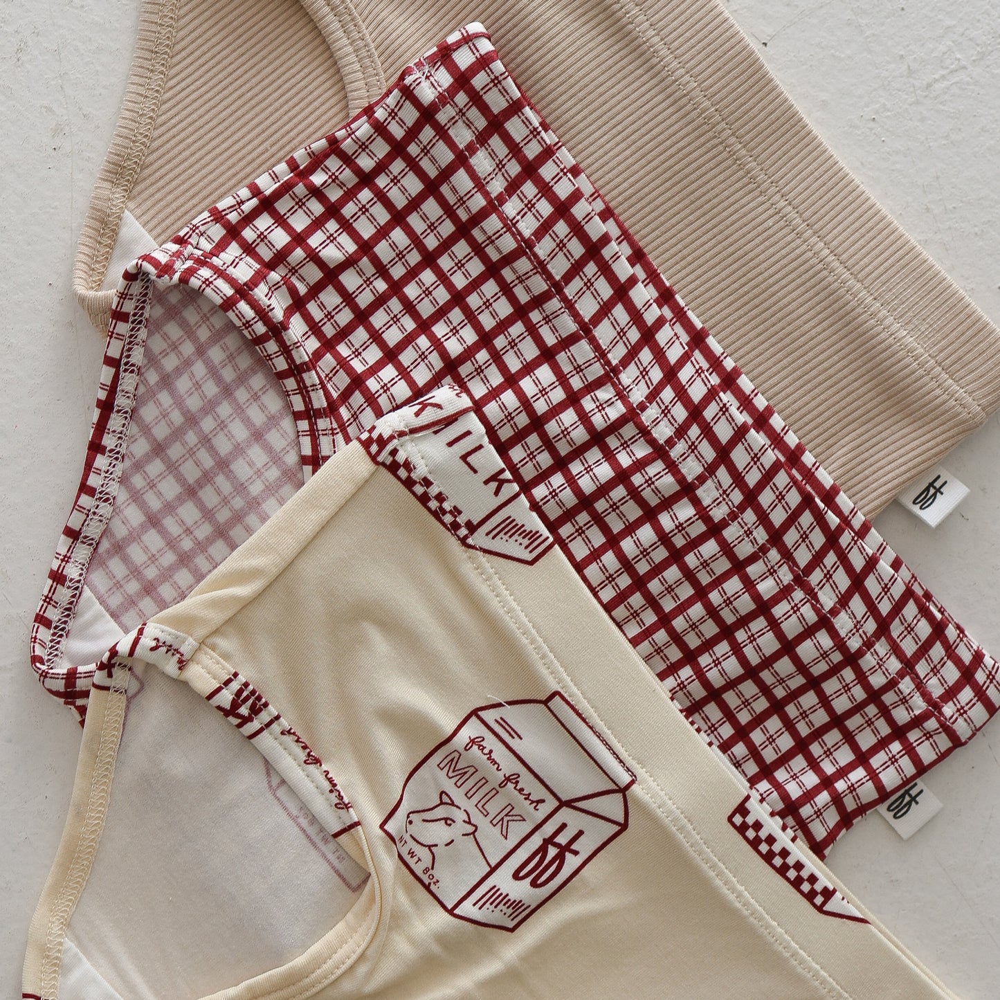 Forever french baby’s Girl's Bamboo Briefs (3 Pack) includes window pane, milk, and ribbed cream designs—hypo-allergenic and comfortable for girls.