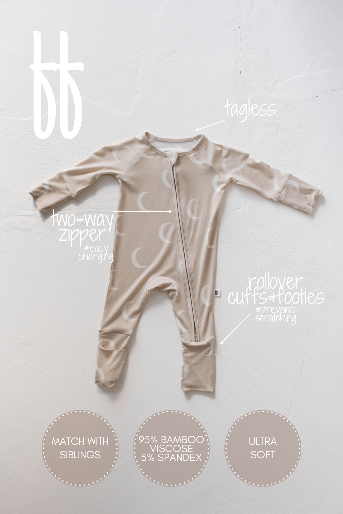 Bamboo Zip Pajamas Luna