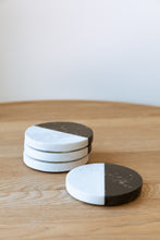 Load image into Gallery viewer, Round | Black &amp; White Marble Coaster