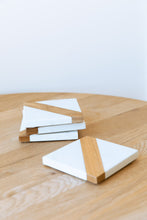 Load image into Gallery viewer, Square | Marble &amp; Wood Coaster