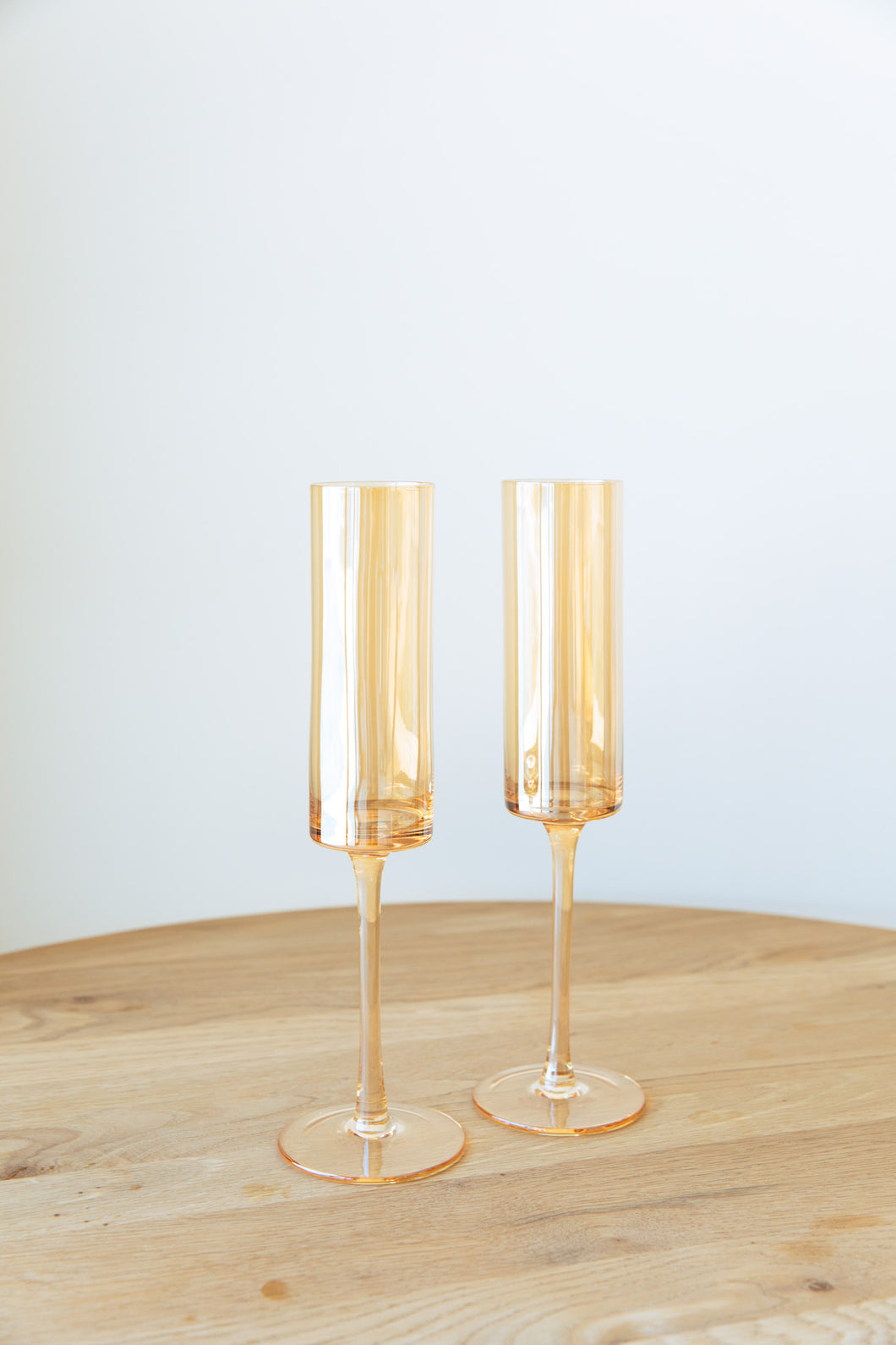 Glass Cylinder Champagne Flutes