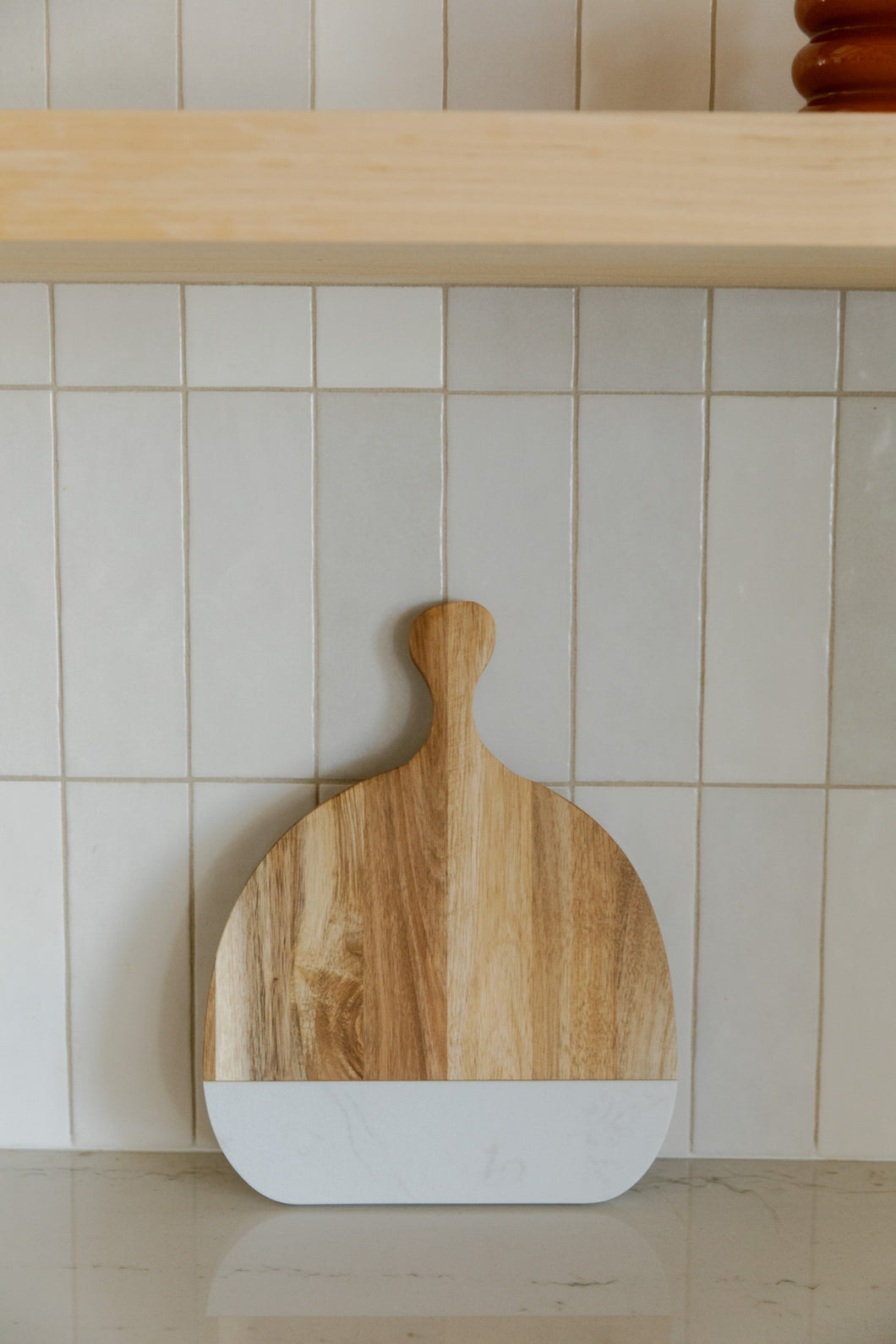 Semi Circle | Wood & Marble Cutting Board