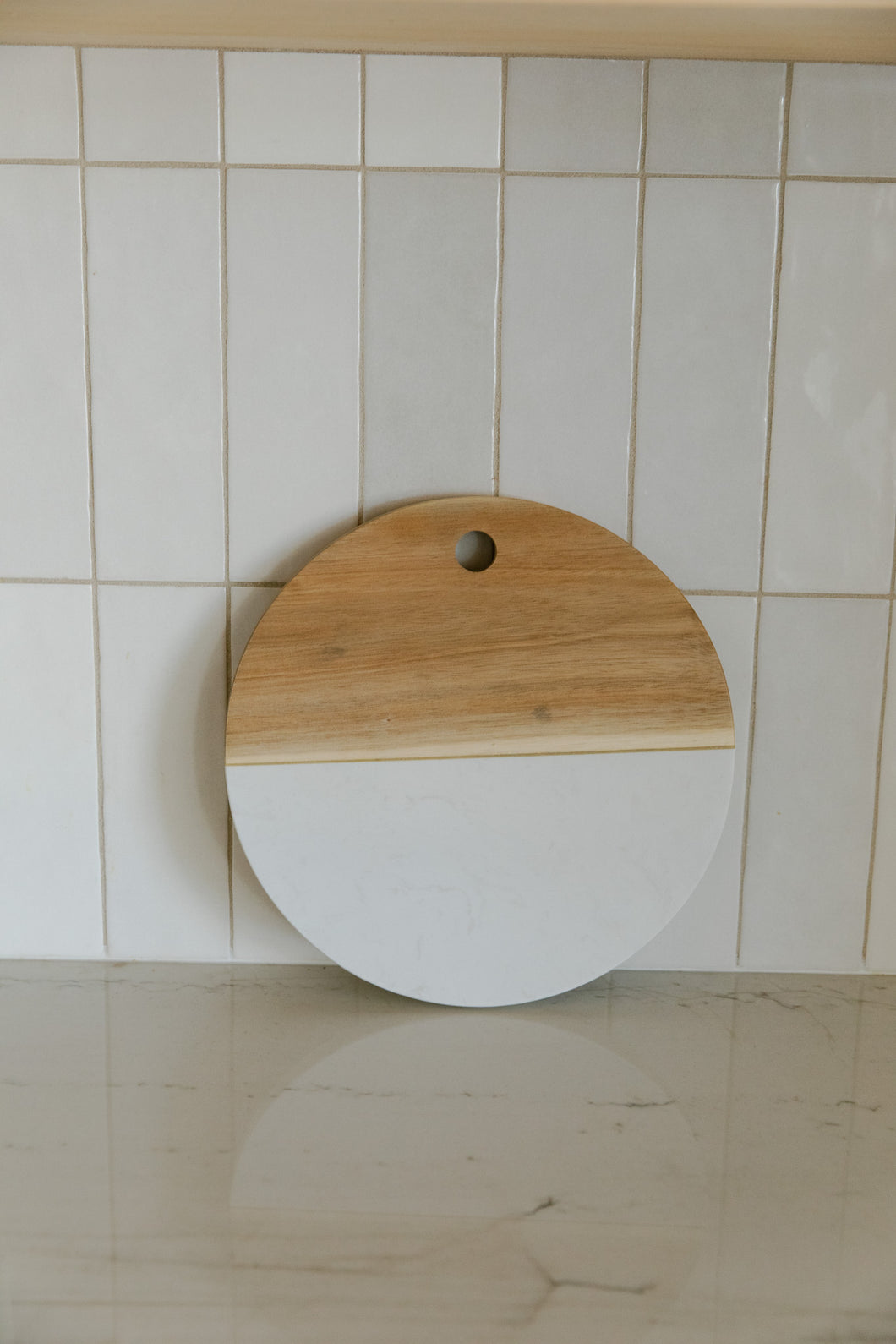 Circle | Wood & Marble Cutting Board