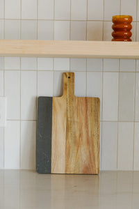 Rectangle | Black Marble & Wood Cutting Board