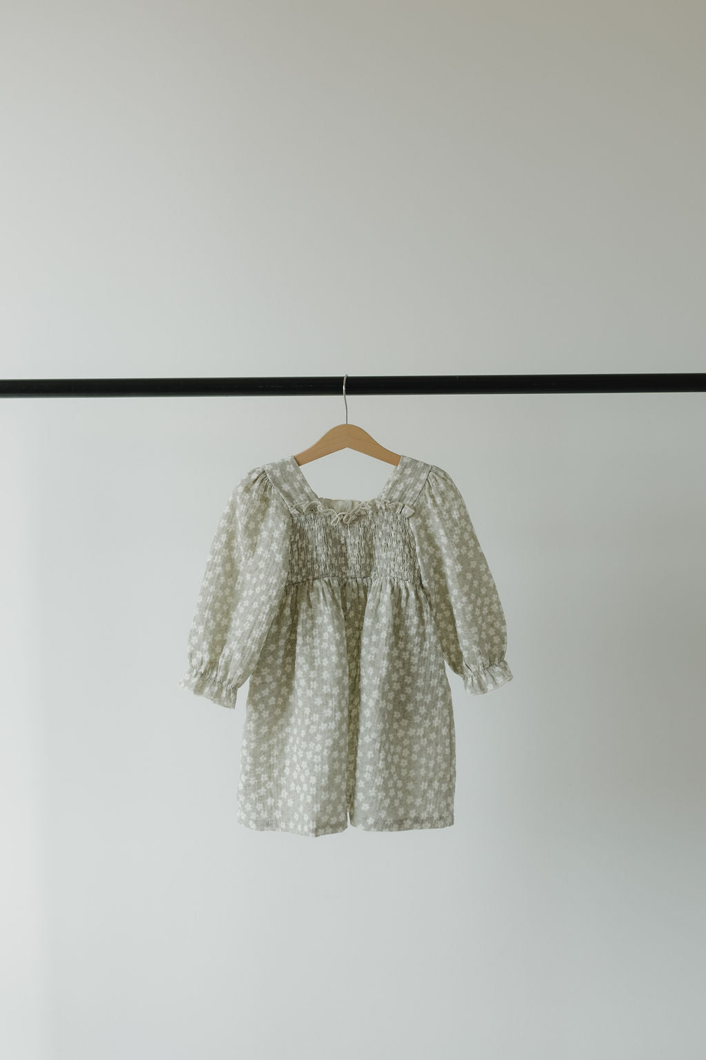 Child Dress | French Gray Floral – forever french baby