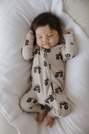 Bamboo Zip Pajamas | Monster Truck