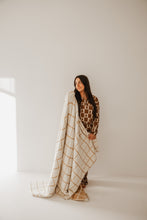 Load image into Gallery viewer, Golden Grid | Plush Blanket Christmas Collection