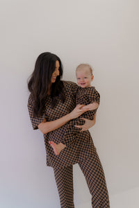 Check Me | Ribbed Checkerboard Pants Romper