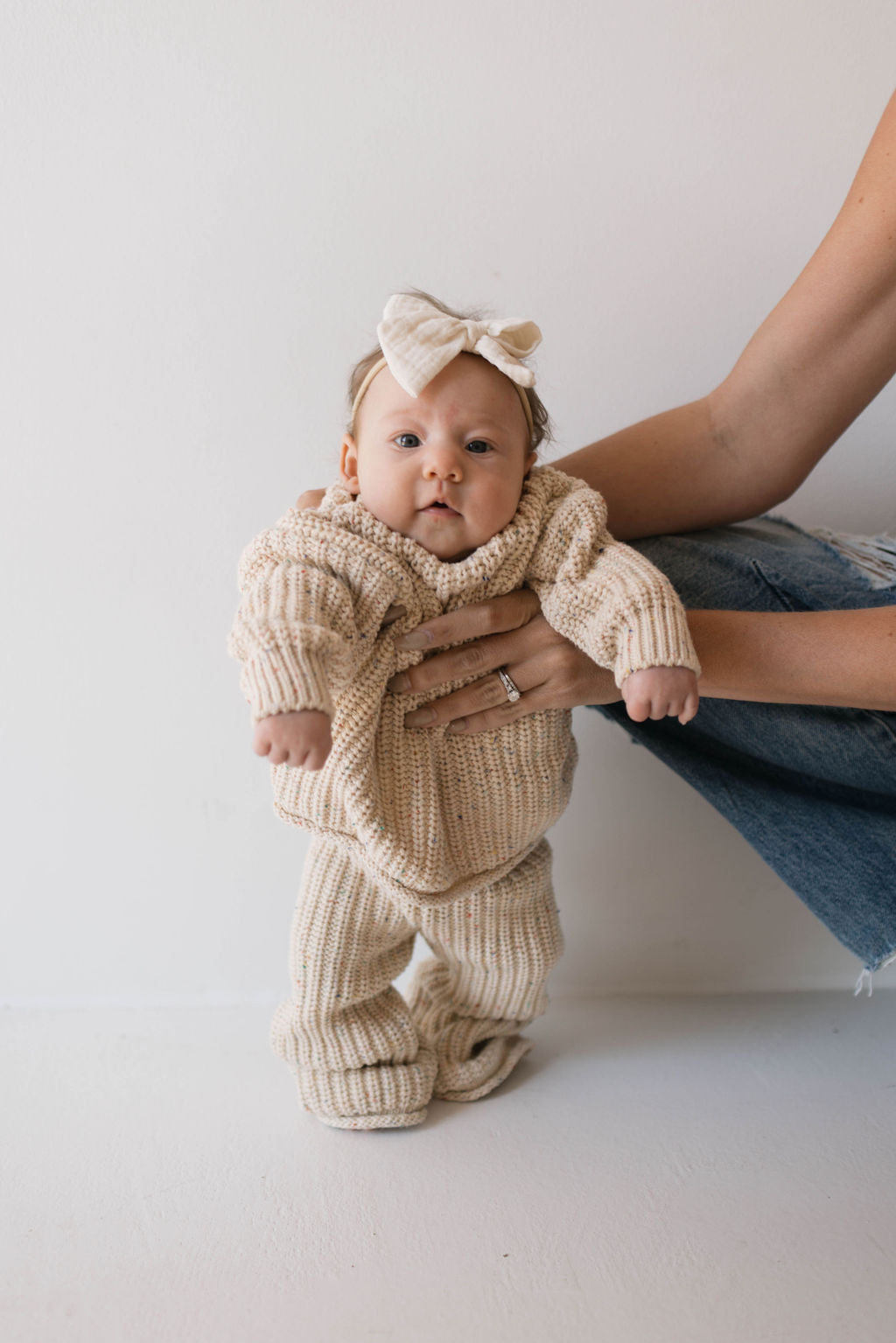 Knit Pant Set | Wheat Confetti