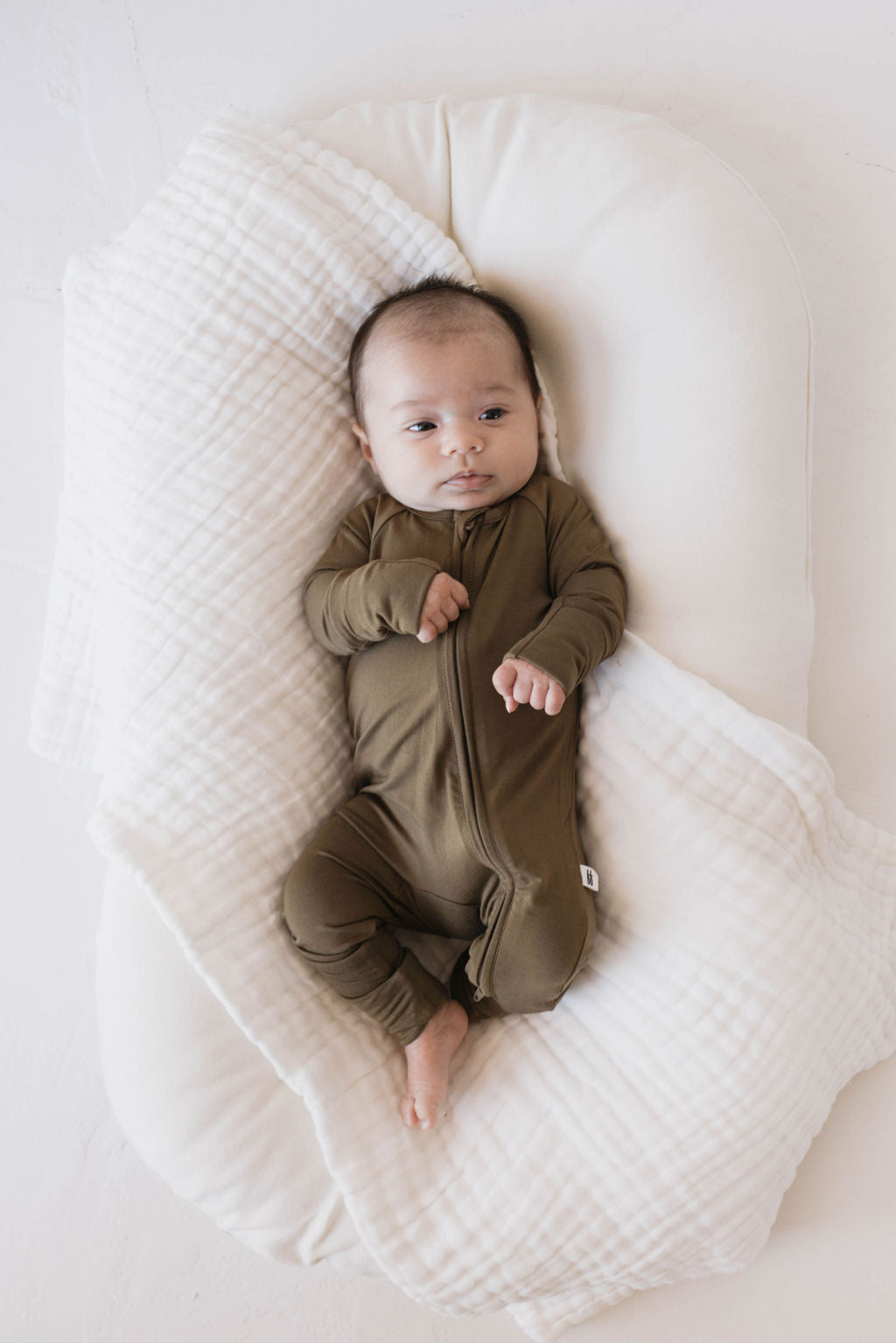 Bamboo Zip Pajamas | Olive Green | ff club