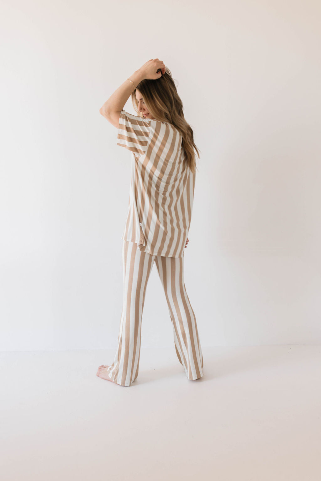 Women's Bamboo Short Sleeve Pajamas  | Kal Stripe