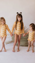 Load image into Gallery viewer, Sunny Checker | Girl Long Sleeve Swimsuit