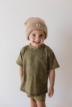 Load image into Gallery viewer, Olive | Washed Child Short Set