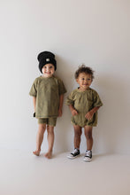 Load image into Gallery viewer, Olive | Washed Child Short Set