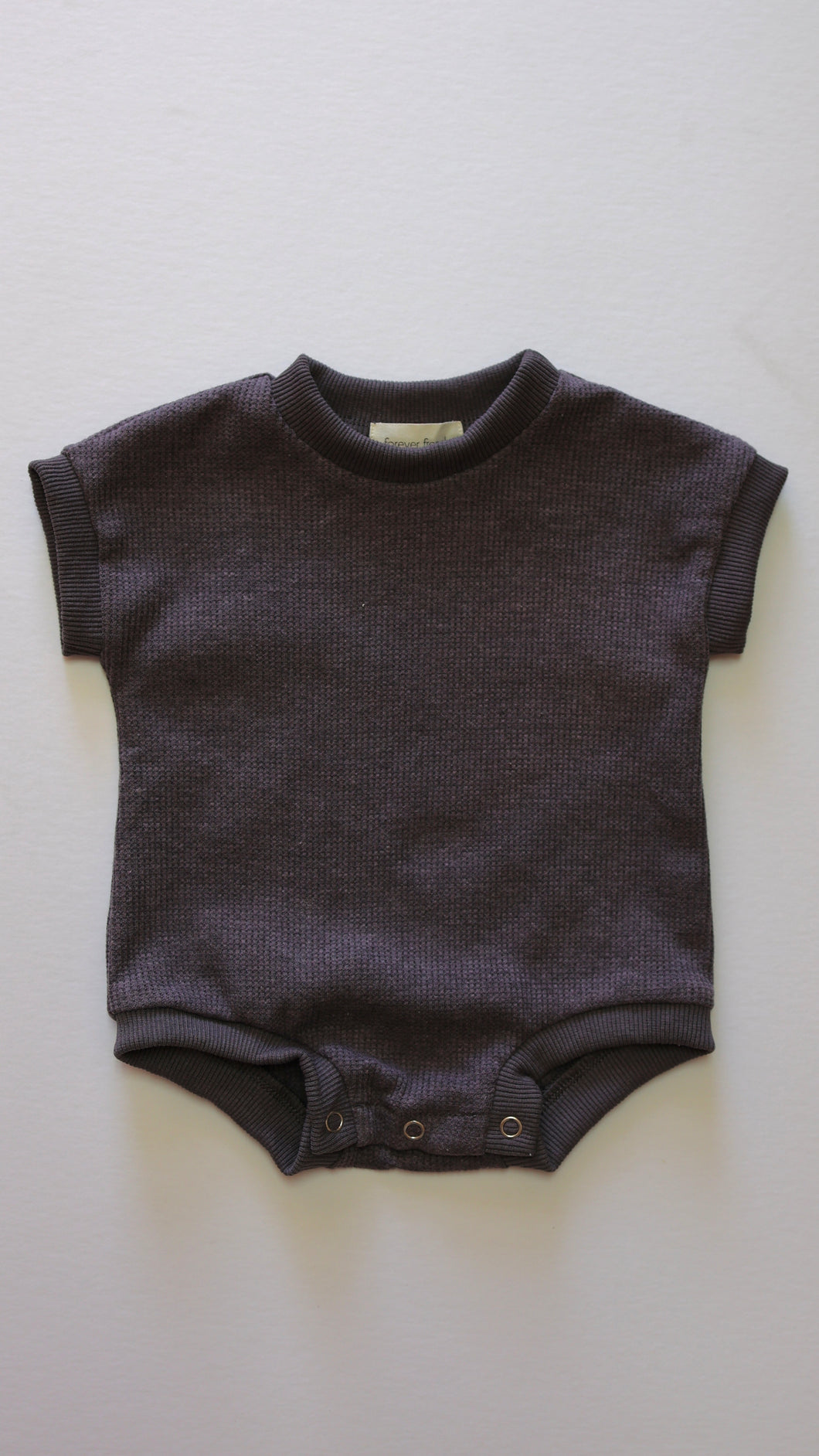 Grape Soda | Short Sleeve Waffle Romper