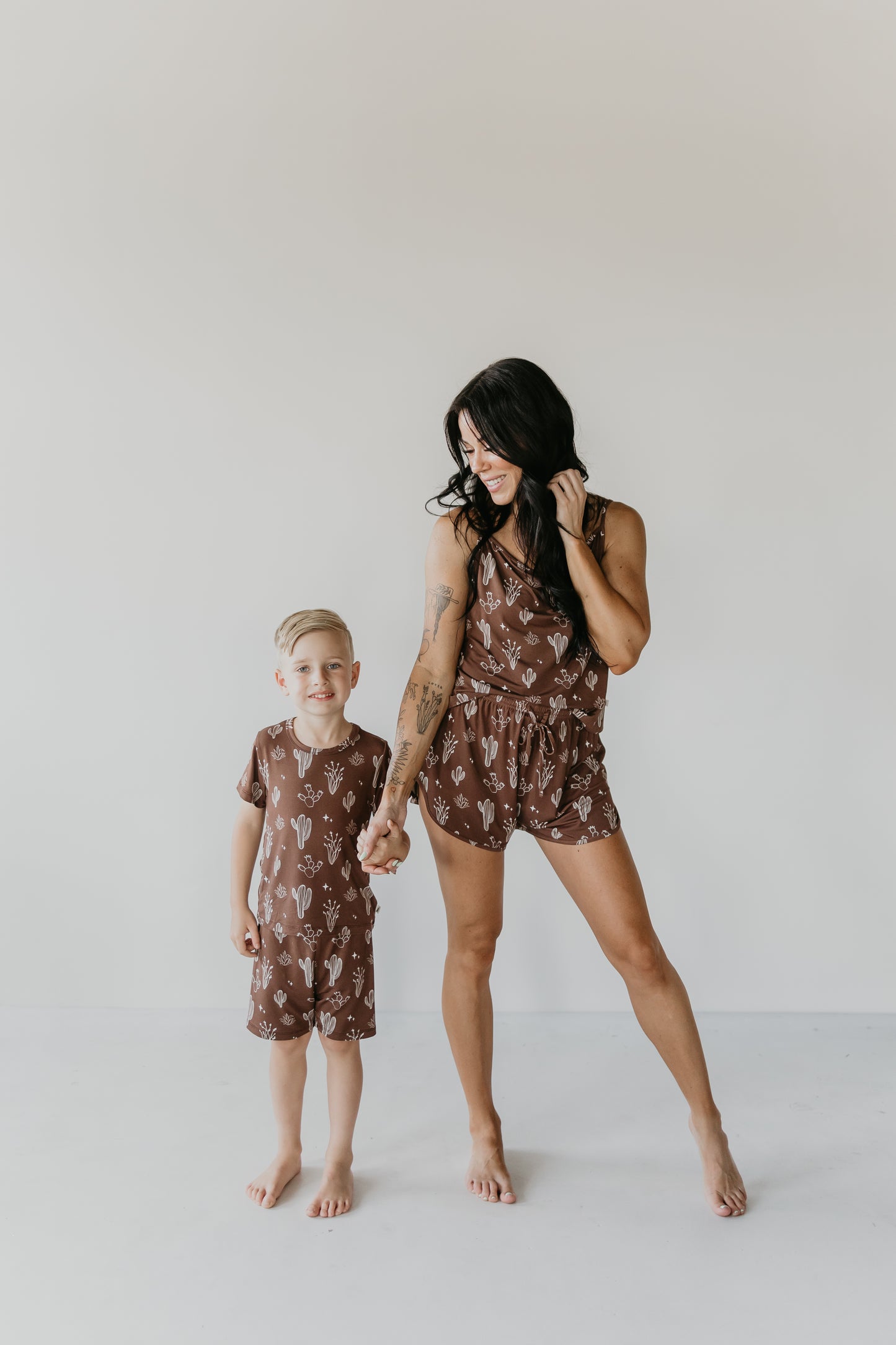 Children's Bamboo Pajamas Short Set | Minty x FF + Desert Dreams Bamboo