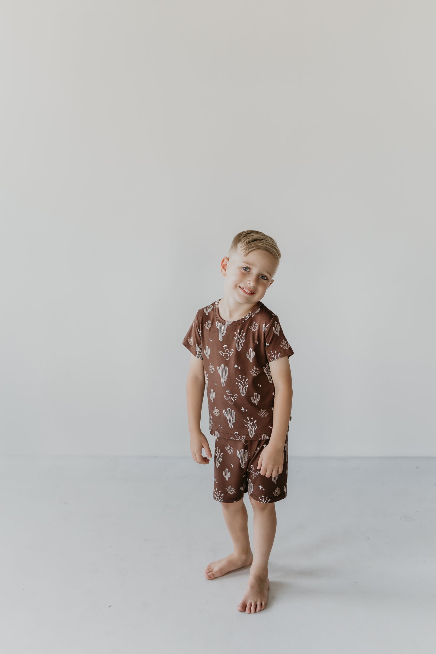 Children's Bamboo Pajamas Short Set | Minty x FF + Desert Dreams Bamboo