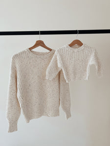 Wheat Confetti | Adult Knit Sweater