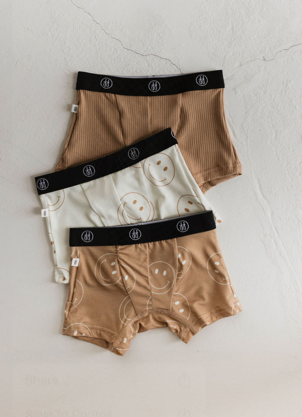 Tan & Ivory Smile | Bamboo Boxers (3 Pack)