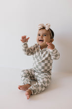 Load image into Gallery viewer, Sage Checkerboard | Bamboo Two Piece Pajamas