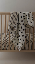 Load image into Gallery viewer, Black &amp; White Yin Yang / Stripe | Reversible Muslin Quilt