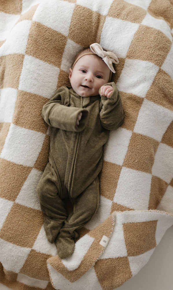 Moss  Terry Zip Pajamas – forever french baby