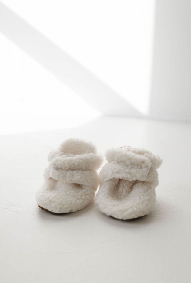 Sherpa Baby Booties | Ivory