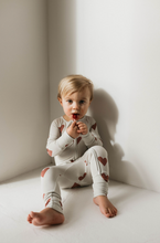 Load image into Gallery viewer, Queen of Hearts | Paisley’s Hand Drawn Print Bamboo Zip Pajamas