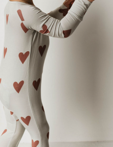 Queen of Hearts | Paisley’s Hand Drawn Print Bamboo Zip Pajamas