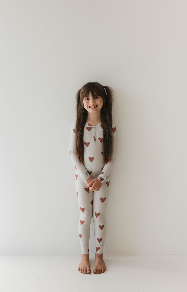 Queen Of Hearts | Paisley’s Hand Drawn Print Two Piece Bamboo Pajamas