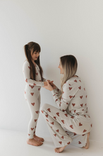 Load image into Gallery viewer, Queen Of Hearts | Paisley’s Hand Drawn Print Two Piece Bamboo Pajamas