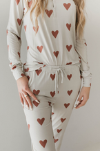 Load image into Gallery viewer, Queen of Hearts  | Paisley’s Hand Drawn Print Women&#39;s Bamboo Pajamas