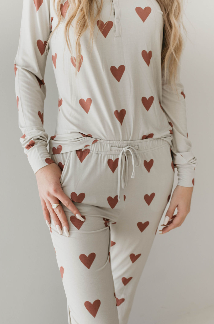 Queen of Hearts  | Paisley’s Hand Drawn Print Women's Bamboo Pajamas