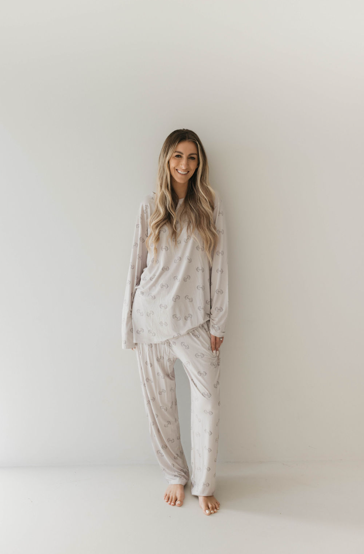 Arm Day  💪🏼  | Adult Long Sleeve  Bamboo Pajamas
