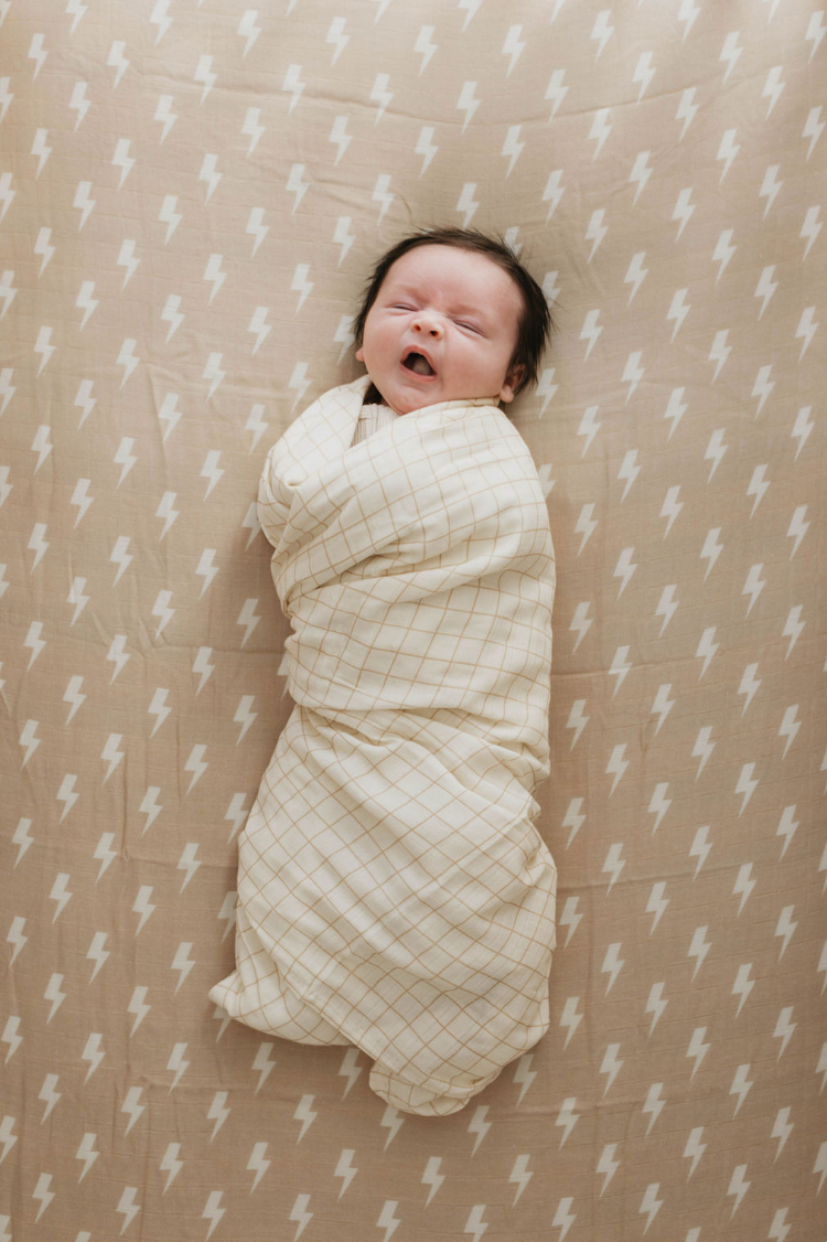 Muslin Swaddle | Golden Grid