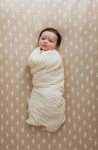 Load image into Gallery viewer, Golden Grid  | Muslin Swaddle