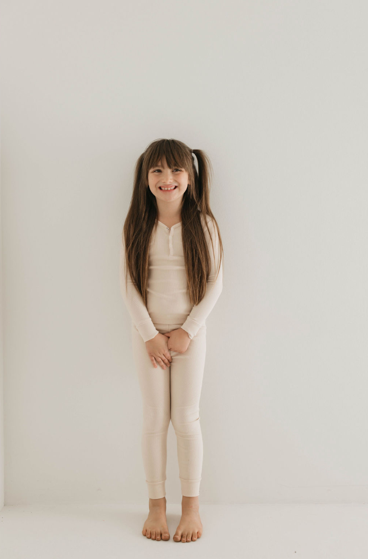 Bamboo Two Piece Pajamas Ribbed