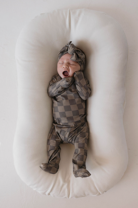 Faded Brown Checkerboard | Sleepy Time Set