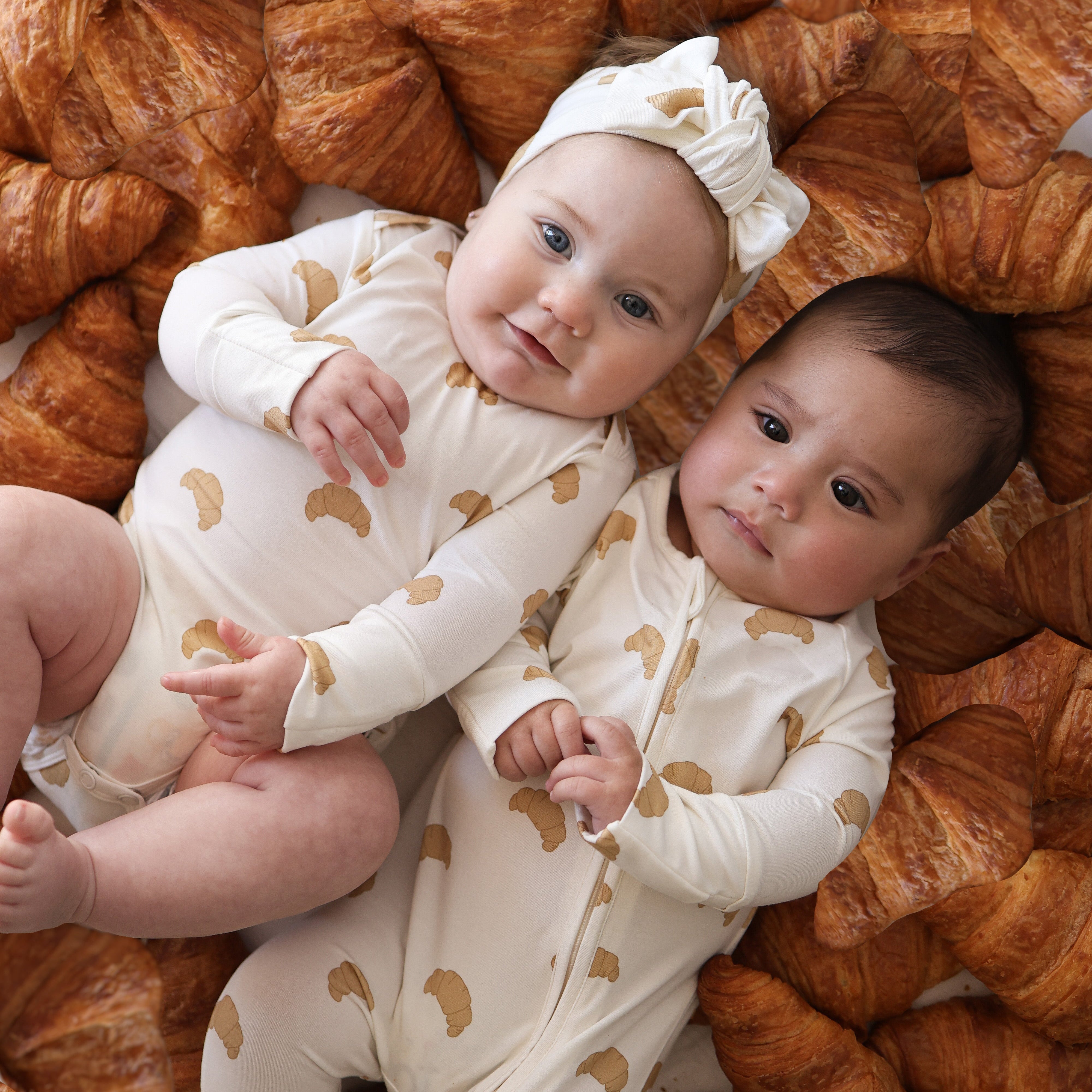 Bamboo Zip Pajamas | Croissants – forever french baby