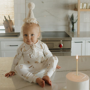 Bamboo Zip Pajamas | Birthday Girl