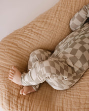 Load image into Gallery viewer, Wavy Checker | Bamboo Zip Pajama
