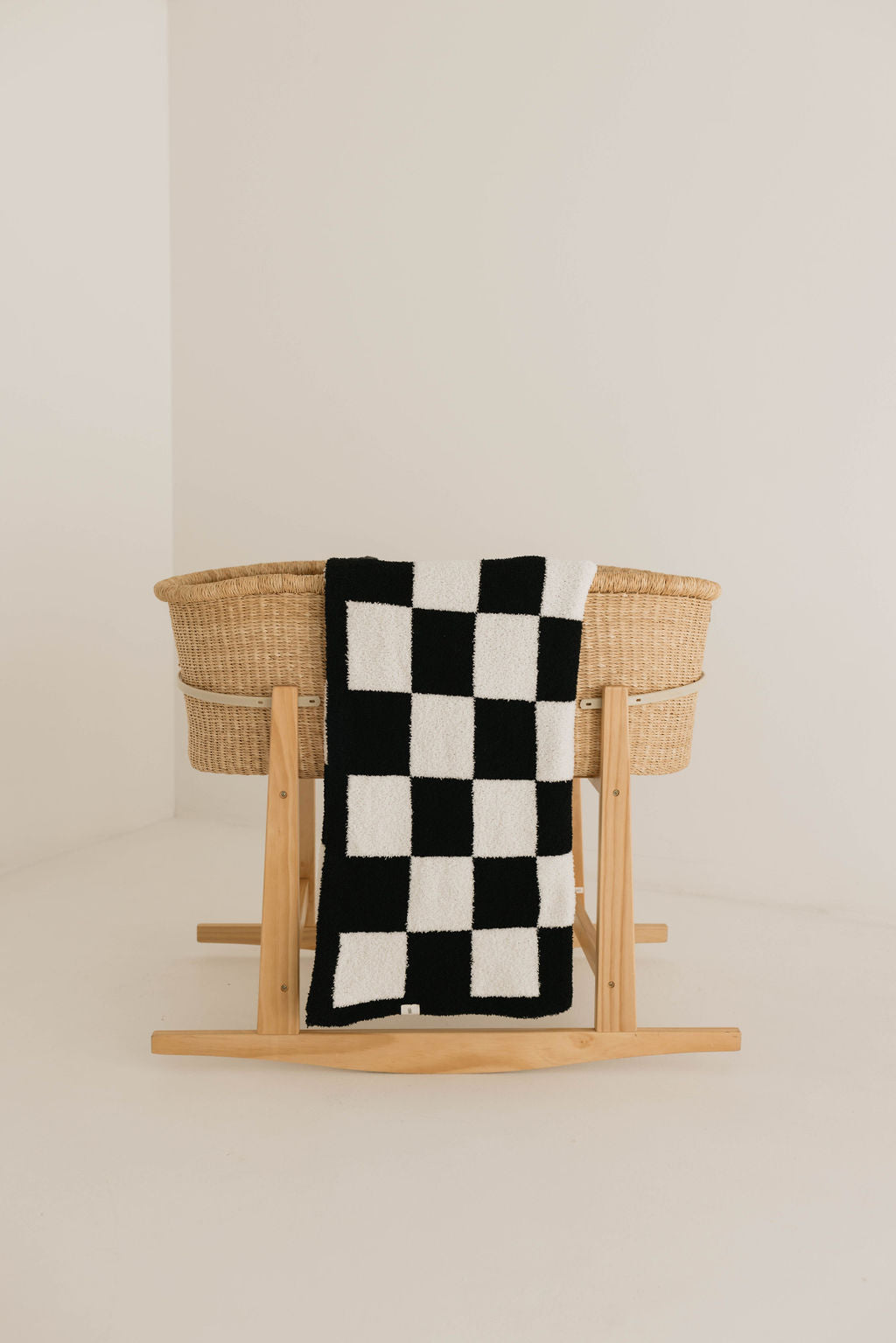 Black & Ivory Checkerboard | Plush Blanket