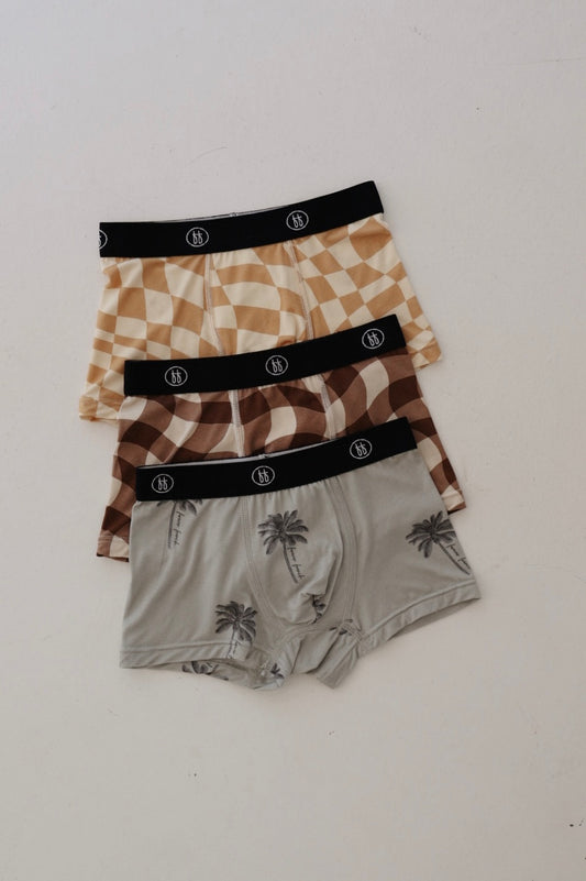 Bamboo Boxers (3 Pack) | Gold Coast + Groovy Gingham + Summer Dreamin'