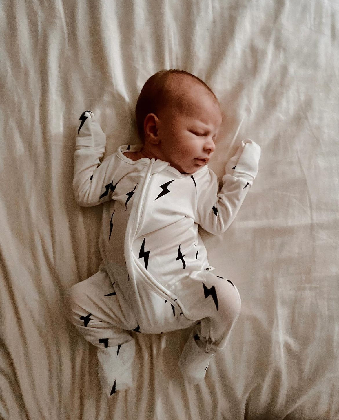 White/Red Crawdaddy Bamboo Zipper Pajama main image 1