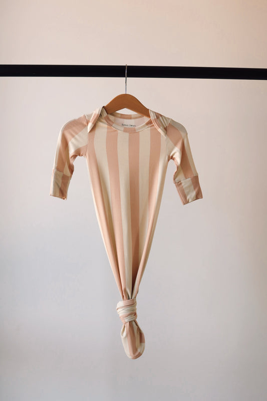 Bamboo Knotted Gown  | Candy Stripe