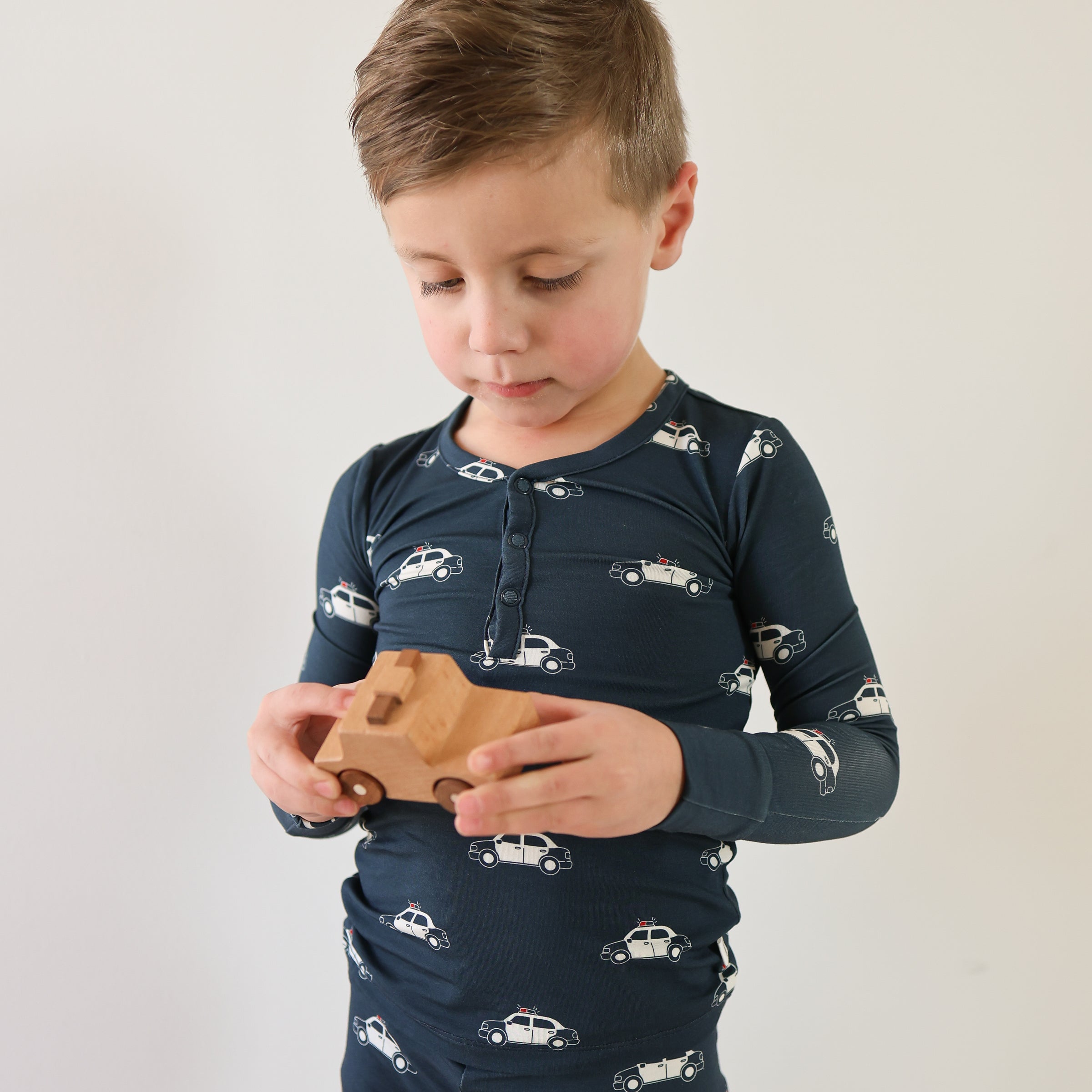 Bamboo Two Piece Pajamas | Police Cruiser – forever french baby