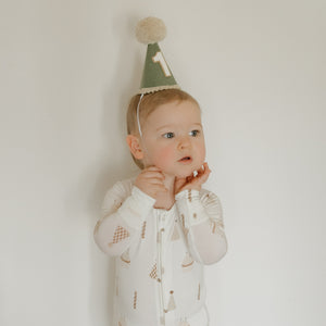 Bamboo Zip Pajamas | Birthday Boy