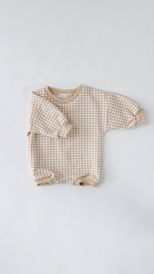 Goldie Gingham | Sweatshirt Romper